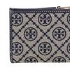 Tory Burch Iconic Double T Pattern Classic Logo Print Calfskin Wallet Women wallet Navy-Blue 154981-405