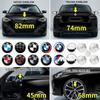 LRIMO1 7pcs Front Hood Emblem Car 50th Anniversary Logo 82mm+Rear Badge 74mm+Wheel Hub Cap 68mm Decoration Cover Styling for BMW M