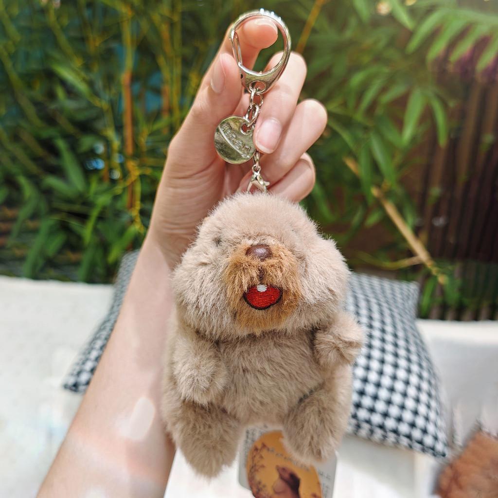 Плюшевый брелок-подвеска Мармота со звуковой функцией для подвески на сумку и игрушка в подарок