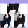 Andy Plush Knit Cardigan For Women With Vneck And Long Sleeves For Casual Wear