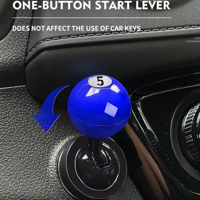 Металлическая накладка на кнопку Start-Stop автомобиля, однократное нажатие, наклейка-переключатель, джойстик кнопки запуска двигателя автомобиля, аксессуары для автомобиля