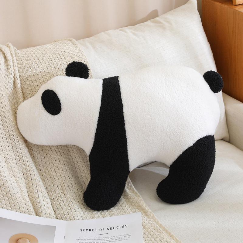 Black and white panda throw pillow plush toy giant panda doll home sofa pillow cushion girl rag doll