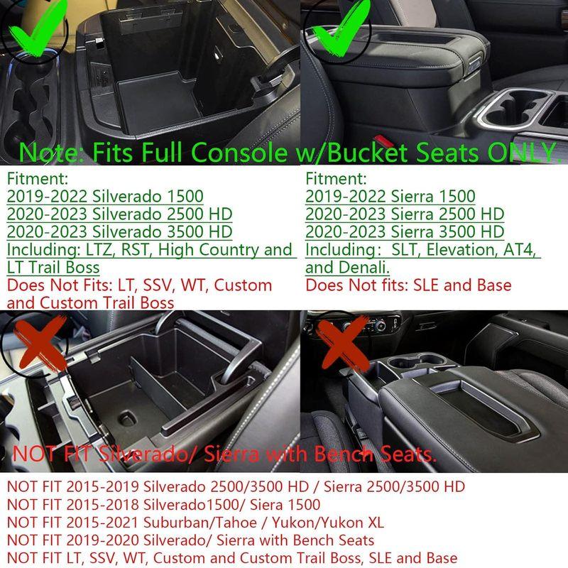 Органайзер для центральной консоли полного размера для - Chevy Silverado/GMC Sierra 1500 - Silverado/Sierra 2500HD 3500HD