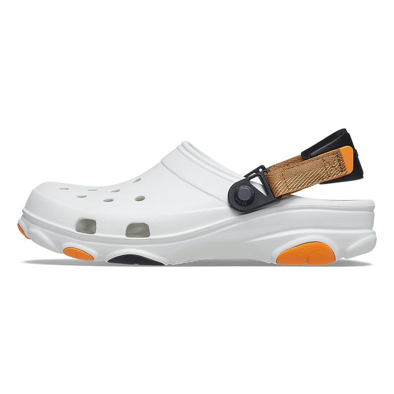 Crocs Пластиковые сандалии-кроссовки для бездорожья Унисекс Белые Оранжевые