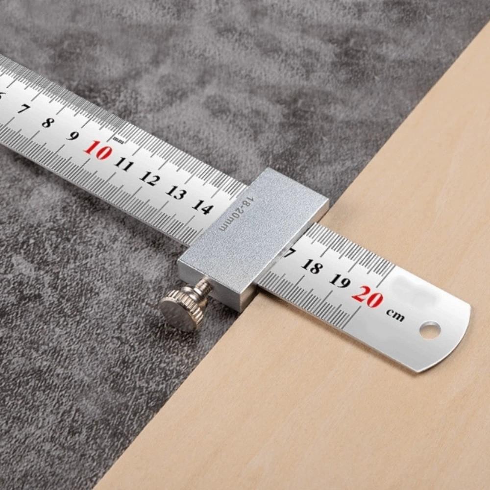 Metal Carpenter Straight Ruler Gauge Corrosion Resistant Positioning Woodworking Square  Carpentry