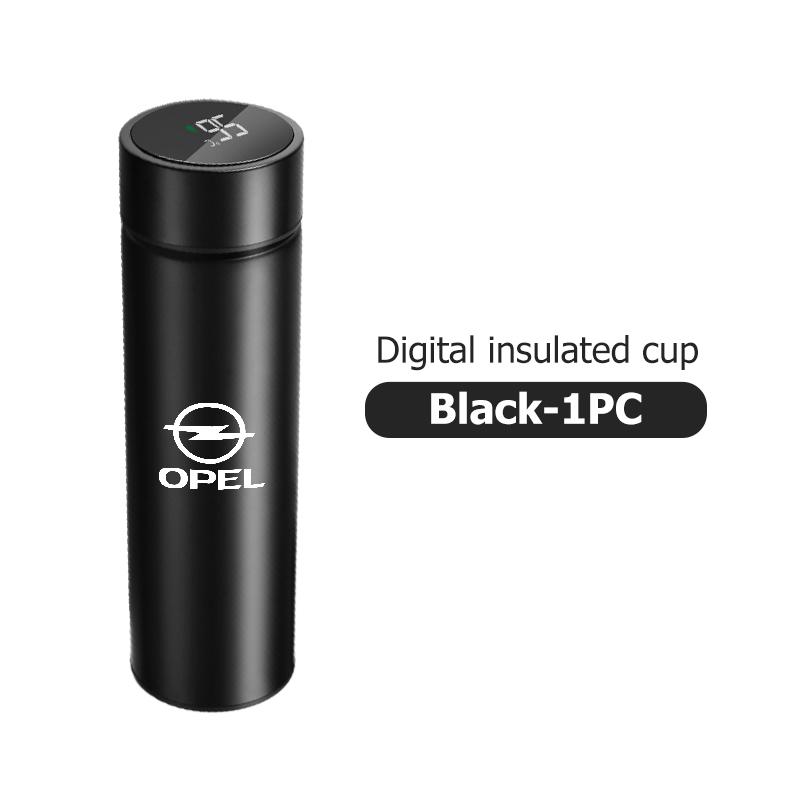 AAAYS1 For Opel 304 Stainless Steel Thermos Cup Smart Display Vacuum Water Cup Insignia Corsa Zafira Mokka Grandland Antara Ampera