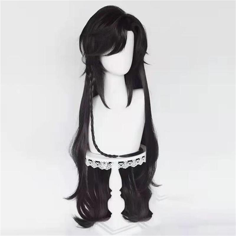 Парик для косплея Хуа Чэн Сань Лан, Благословение Небесных Чиновников, Парик для косплея Тянь Гуань Ци Фу, Черные термостойкие синтетические волосы, парики