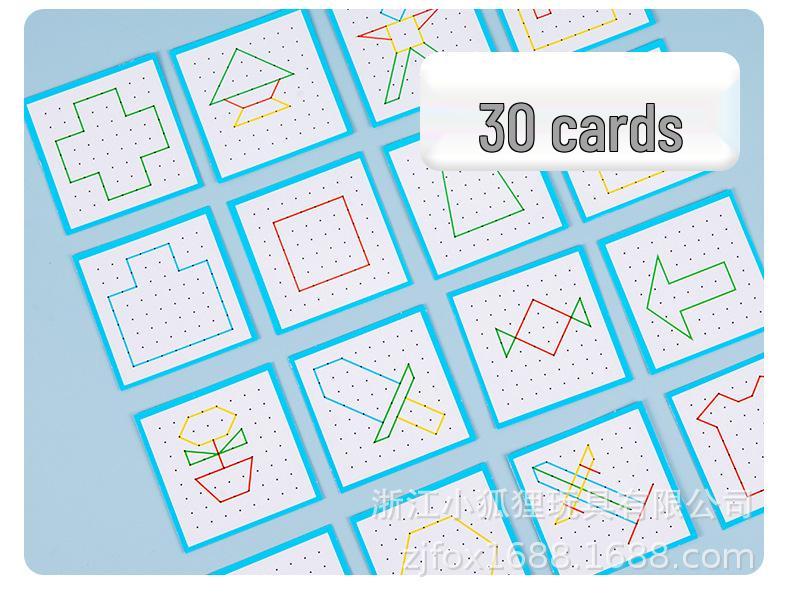 Монтессори Деревянная Доска с Гвоздями - Развивающая игрушка для раннего обучения математике и геометрии