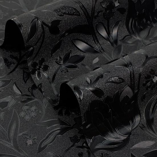 Статическая затемняющая пленка для окон Защита конфиденциальности Защита от солнца Черный тюльпан Тонировка для окон