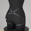 Женский сексуальный чулочный пояс из ПУ кожи, нижнее белье Bdms, нижнее белье для бондажа, портупея для ног, экзотическая фетиш-одежда, фестивальный рейв-наряд