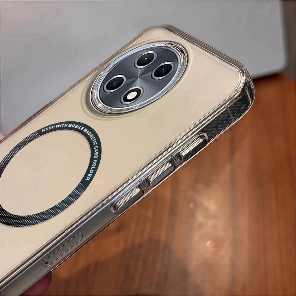 Чехол для TECNO CAMON 30S Pro Минималистичный Полупрозрачный Магнитный Корпус Поднятая Гальванизированная Рамка Вокруг Камеры Противоскользящий Ударопрочный Защитный Чехол