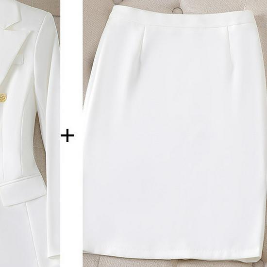 Женский белый формальный костюм Zihong класса люкс - Стиль богини 8017