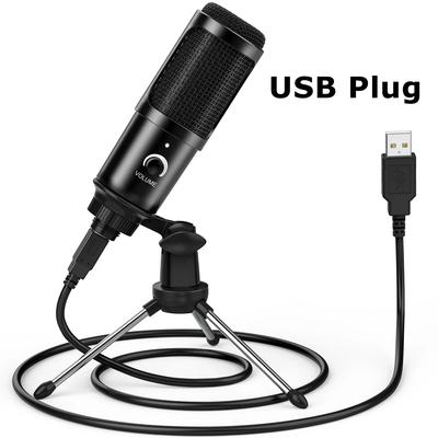 Portable USB Noise Reduction Microphone for PC Computer Smartphone Video Recording Profession Condenser Microphone Karaoke Streaming Gaming Studio Mic