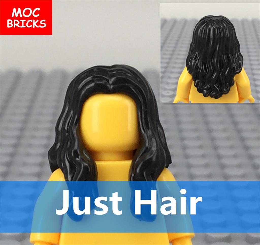 Нетоксичные 5 шт./лот Детали Moc Кирпичики Женские Волосы Собранные Частицы Строительные Блоки Аксессуары Детские Игрушки Пластиковые Куклы