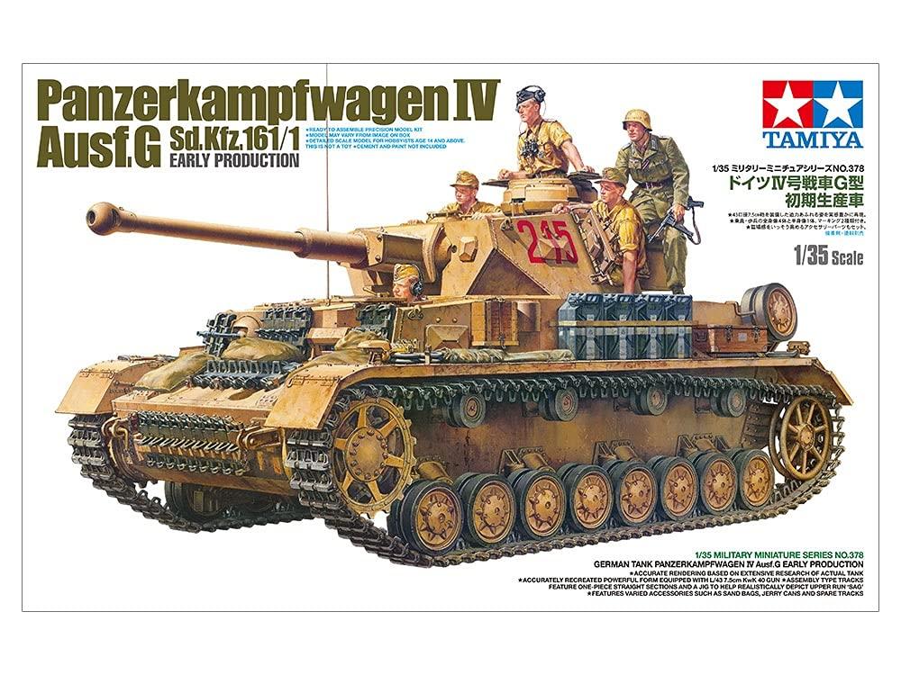 Tamiya Military Miniature Series German Army Panzer IV Tank G Type Early Production Vehicle Plastic Model 35378 1/35 No.378
