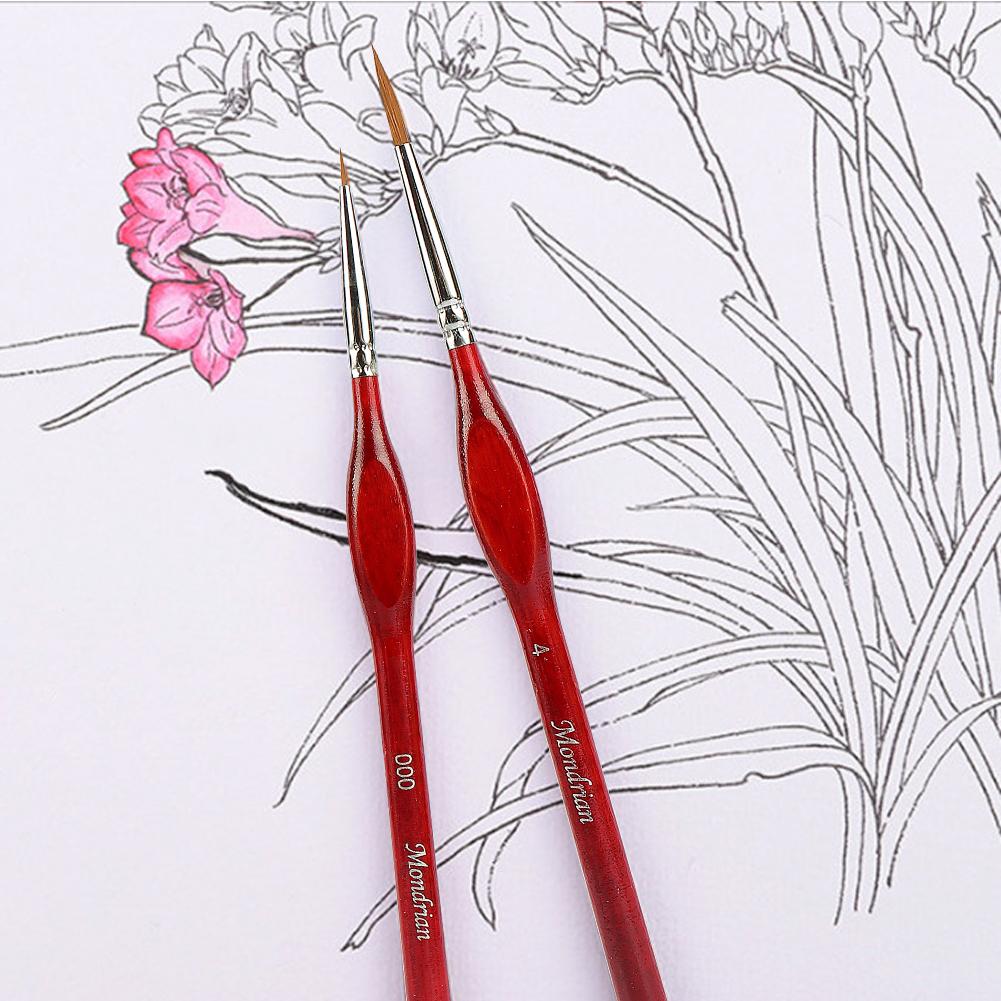 7 шт./компл. профессиональный набор кистей для рисования соболиным волосом, гуашь, масляная кисть, миниатюрные художественные кисти, товары для рукоделия
