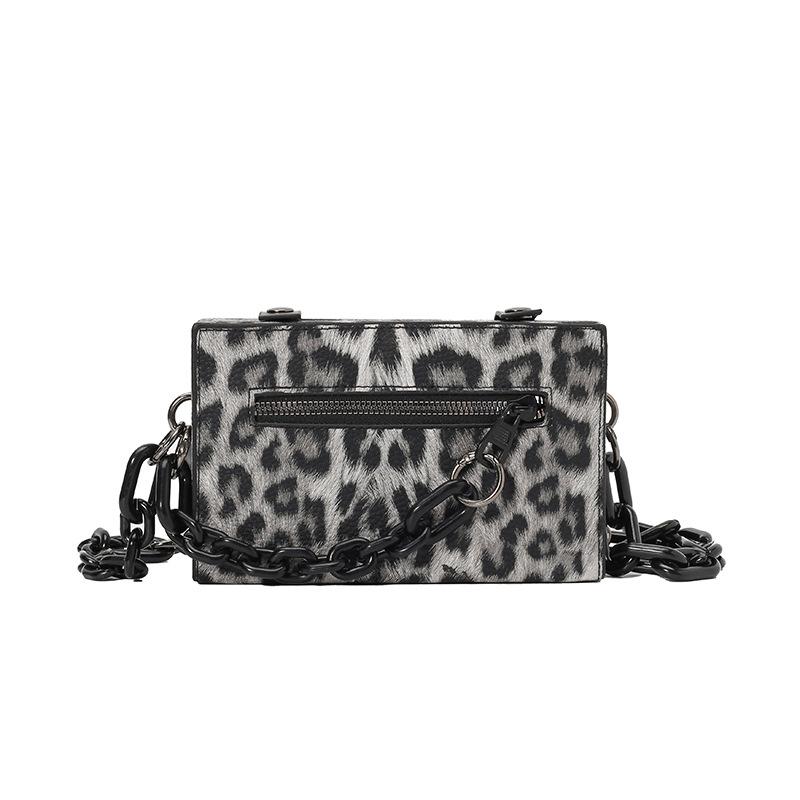 Женская сумка 2025 новая корейская версия модная сумка через плечо с леопардовым принтом универсальная сумка-мессенджер на цепочке прилив