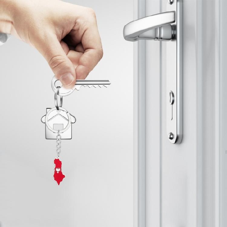 Универсальный Брелок Албания Орел Карта Флаг Брелок для Ключей Этнический Стиль Брелоки Декор