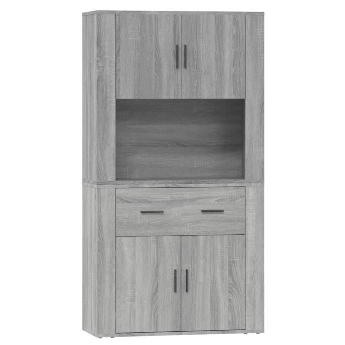 VidaXL Buffet haut Sonoma gris Bois d'ingénierie 3185373