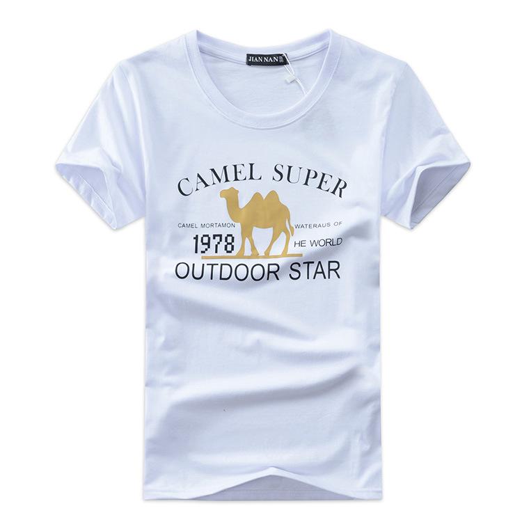 QICED Летняя футболка с короткими рукавами, мужская футболка с круглым вырезом и трендовым низом