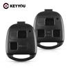 Пустой корпус ключа зажигания для Toyota Corolla Land Cruiser Yaris Camry Rav4 Для Lexus Rx300 Es300 2/3 кнопки Чехол для брелока Логотип