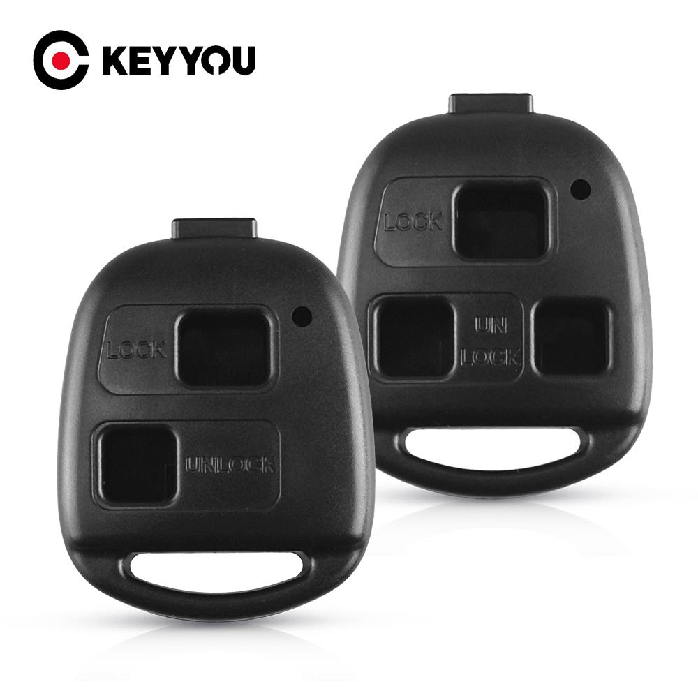 Пустой корпус ключа зажигания для Toyota Corolla Land Cruiser Yaris Camry Rav4 Для Lexus Rx300 Es300 2/3 кнопки Чехол для брелока Логотип