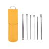 6Pcs Portable Travel Ear Pick Earwax Removal Kit Professional Earwax Cleaner Tools with Storage Box