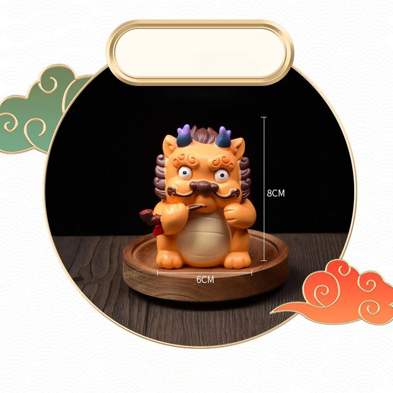 Year Of The Dragon Zodiac Mascot Ornaments Chinese Dragon Figurine Home Decor Mini Dragon Statue Resin Chinese Dragon Crafts