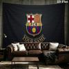 Custom Name FC Barcelona Printed Tapestry – Wall Hanging for Bedrooms, Dorms, and Home Decor