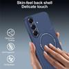Coque Silicone - pour Samsung Galaxy A57 5G - avec Cercle Magnétique - Bleu Marine - 2 Verre Trempé