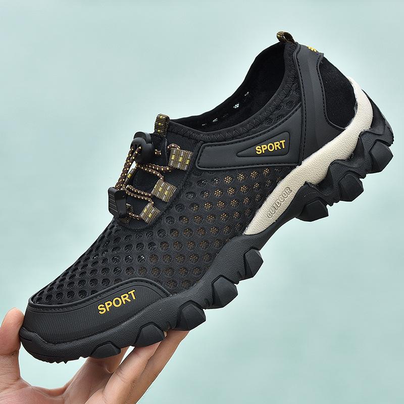 Mesh Shoes Summer Breathable Wading Shoes Men's Sports Leisure Running Tide Shoes Mesh Climbing Shoes Xiezi