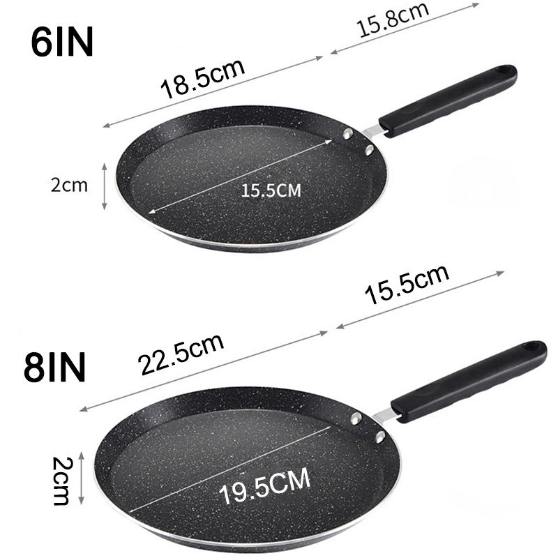 Aluminum Flat Bottomed Pans Non Stick Pan Baking Cake Steak Egg Frying Pot Gas Induction Cooker Universal Household Kitchen Tool