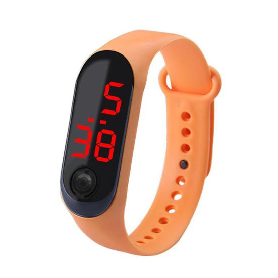 Adjustable Strap Button Control LED Display Electronic Digital Watch Bracelet