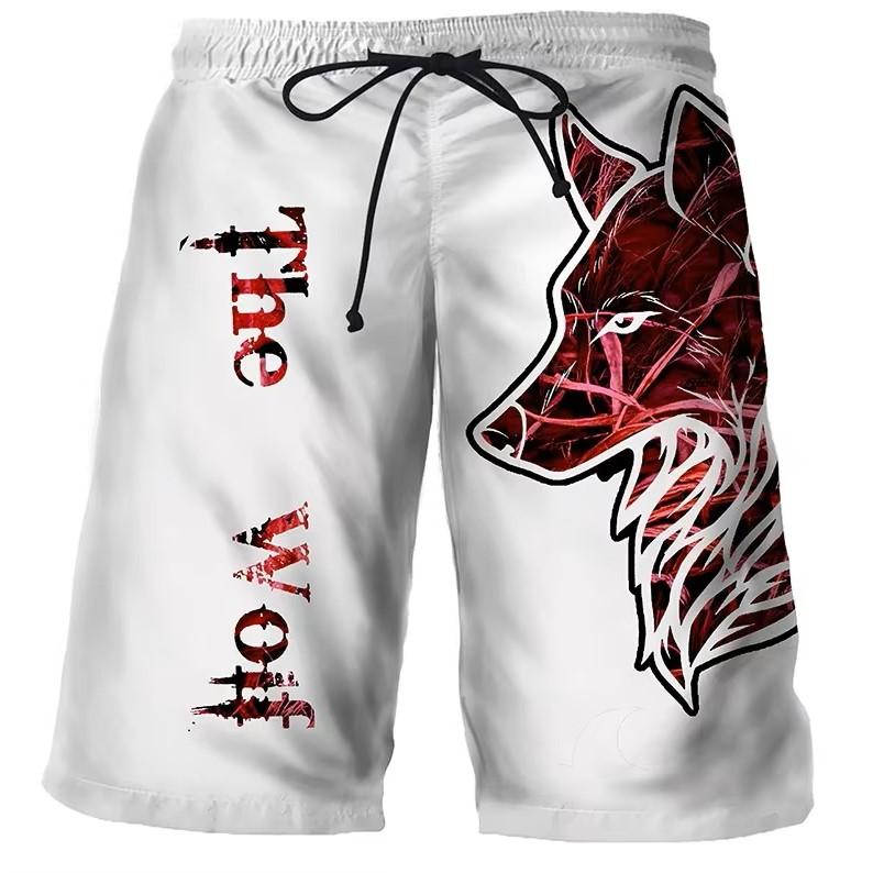 Wolf Boxing Shorts Pants 3D Print Fighting Training Unisex Men Women Quick Dry Fitness Gym Sport Workout Casual Streetwear