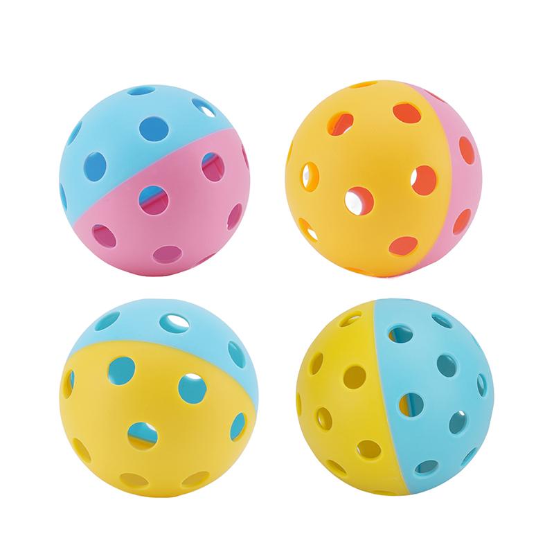 Мячи для пиклбола двухцветные комбинированные для тренировок в помещении/на открытом воздухе Пиклбол Сильная стабильность полета и отскок Спортивный инвентарь для улицы
