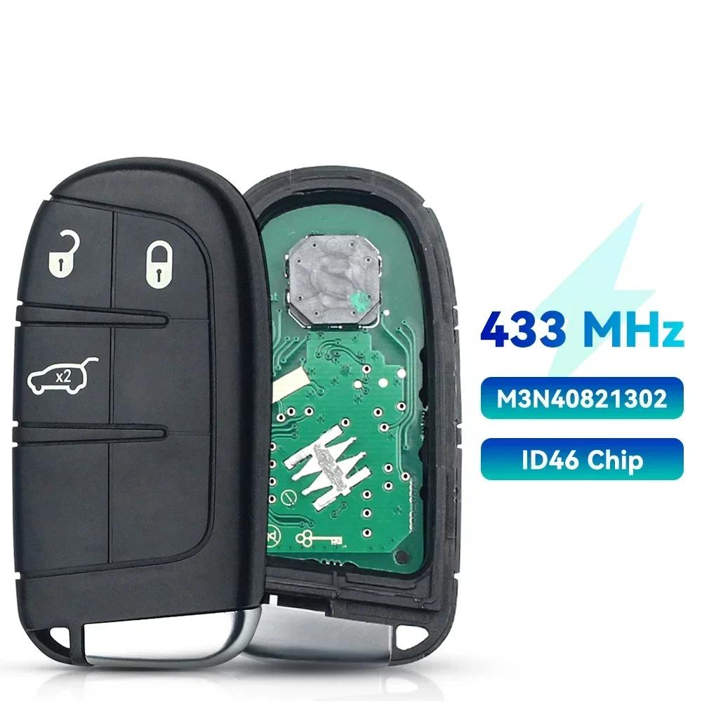 KEYYOU 1PCS Smart Remote Key 433Mhz ID46 Chip Keyless For Jeep Renegade Compass C-CUV Trailhawk SIP22 M3N-40821302 M3N40821302