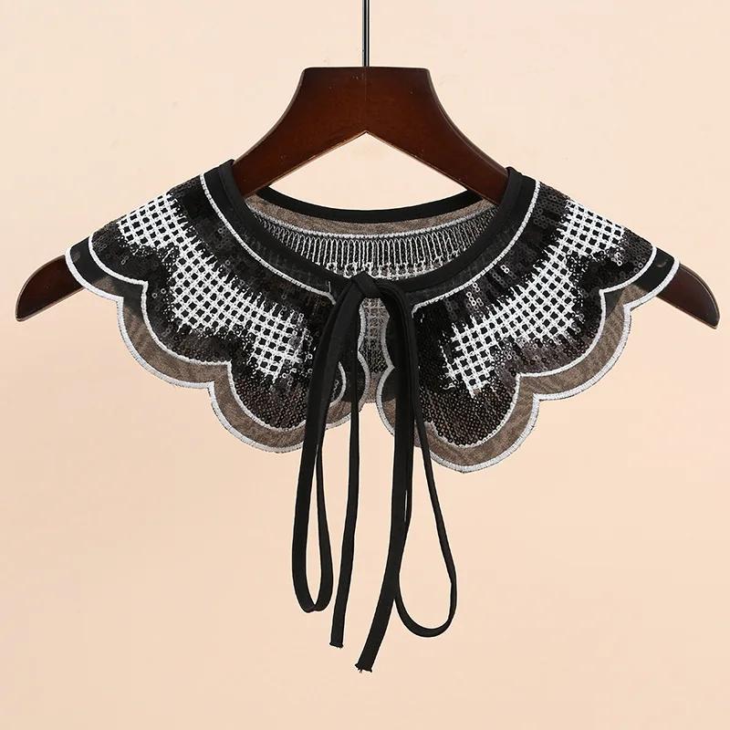 Lapel Fake Collar Shawl for Women Neck Decorative Chocker Necklace Women Detachable False Collar Doll Ladies Half Shirt Collars