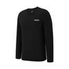 Adidas Letter Warm Round Neck Pullover Sports Drop Shoulder Long Sleeve Sweatshirt Unisex Sweatshirt Black JL5904