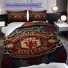 Manchester Emblem Display Three-piece set (1 * duvet cover + 2 * pillowcase, without core) 2D Flat Duvet cover and pillowcase Christmas birthday gift