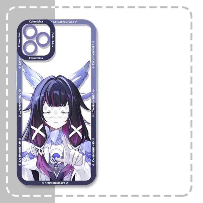 Чехол для телефона Genshin Impact Флинс Коломбина Варка Сандроне Для Samsung Galaxy A16 A15 A35 A05 A55 A54 A07 A06 A24 A14 A53 A52 A13