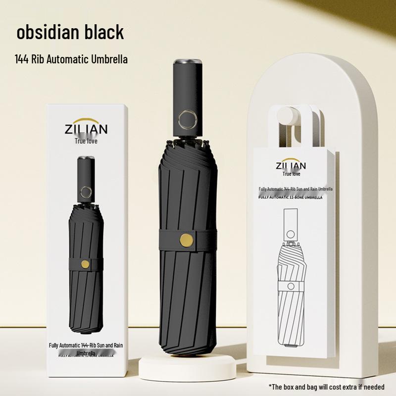 Очень большой складной зонт двойного назначения, автоматическое открытие, усиленный для дождя и солнца, защита от УФ-лучей, солнцезащитный козырек для женщин и мужчин