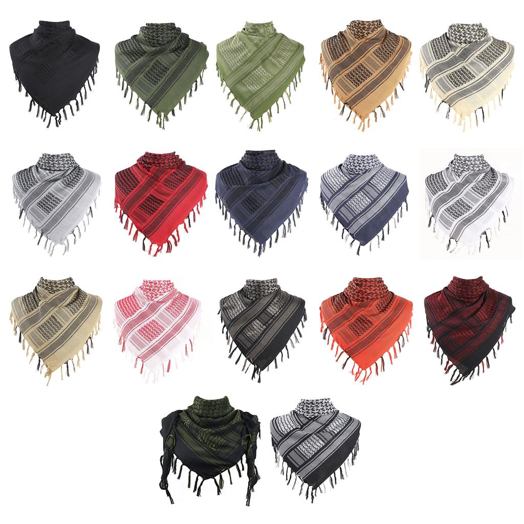 Stylish Shemagh Scarf Soft Jacquard Palestine Arab Shawl for Men Women Lightweight Arabian Dubai Headwrap Desert Scarf