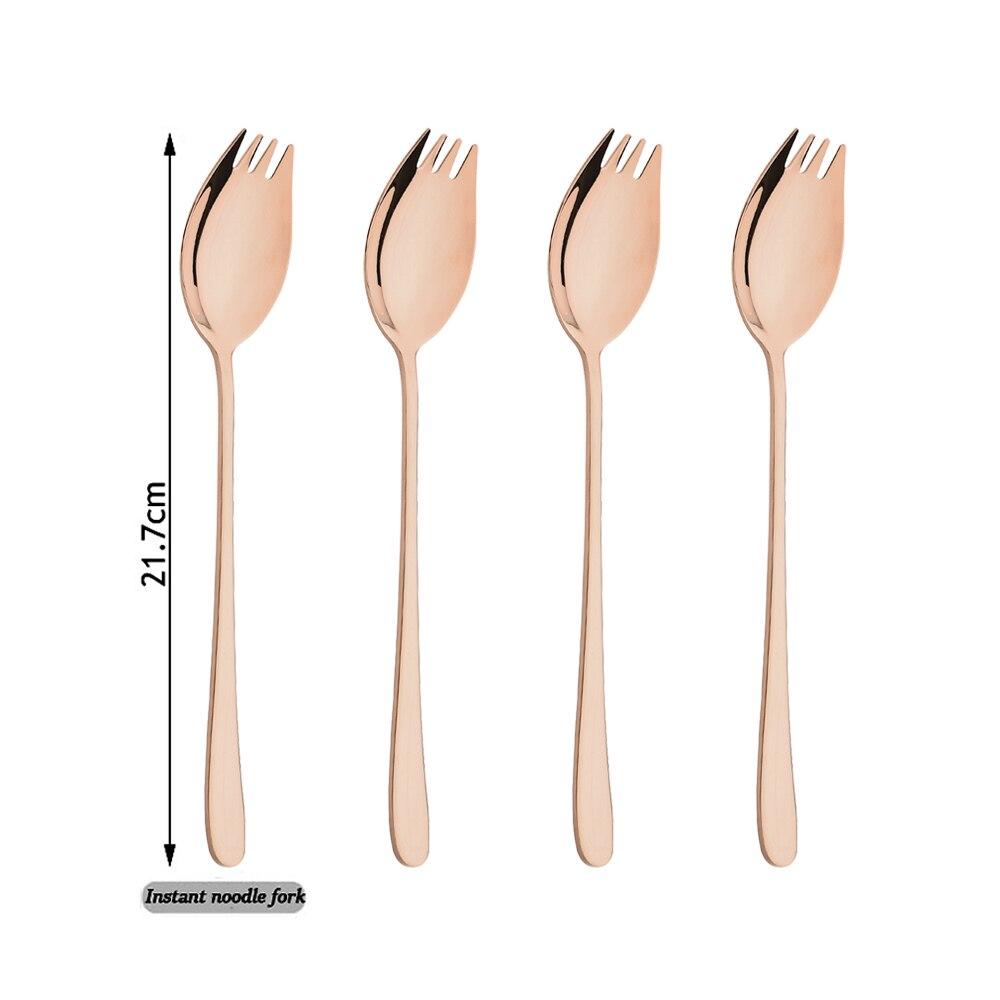 4 шт. вилка, ложка, нержавеющая сталь 304, посуда для западной еды, вилка, ложка, ложка для лапши быстрого приготовления, вилка, лапша, салатные порции
