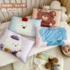 Cotton Flannel Pillowcase Kids Toddlers Soft Watercolor Cartoon Print 30x50cm Baby Bedding Home Use