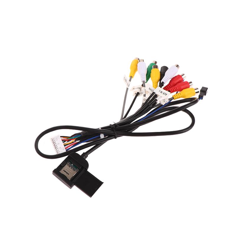 Автомобильный стерео радио кабель 20-контактный разъем RCA выход Aux жгут проводов разъем с вентилятором для Zhangxun Android Navigation