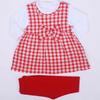 Baby Girl Red Plaid Seekers Set of 3