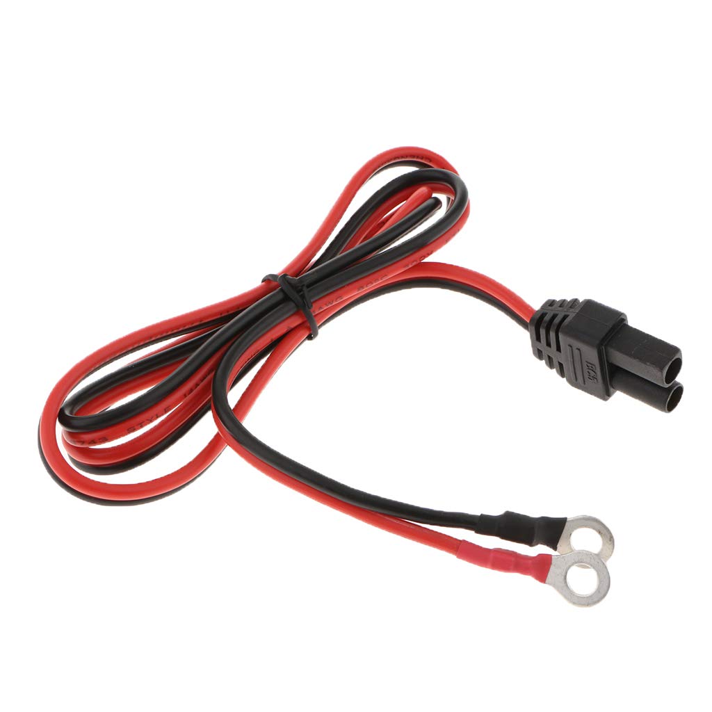 PPrettyia12-24V Car Jump Starter Emergency Power Adapter Cable EC5 Female Connector Ring Terminal 1 Meter