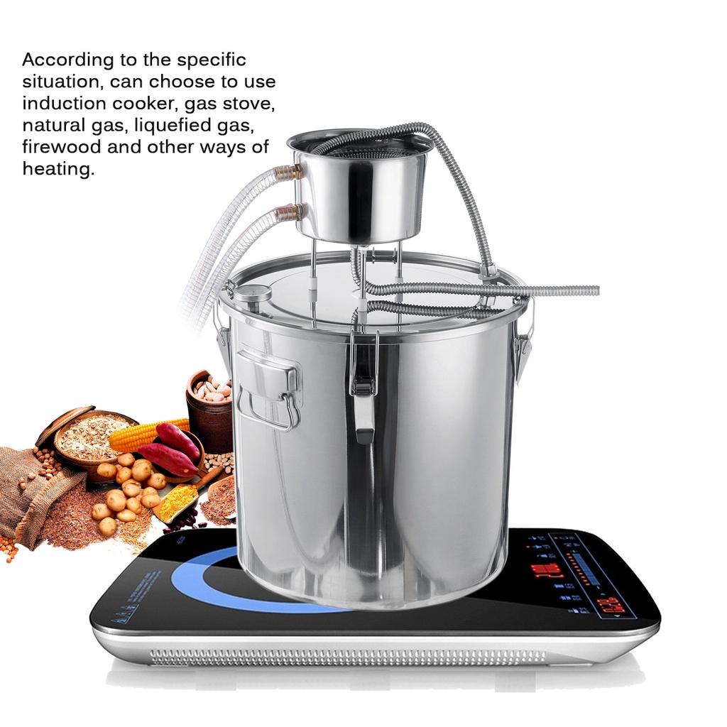 50/35/22/11L Alambic Moonshine Alcohol Stainless Still Copper DIY Home Brew Water Wine Essential Oil Brewing Distiller