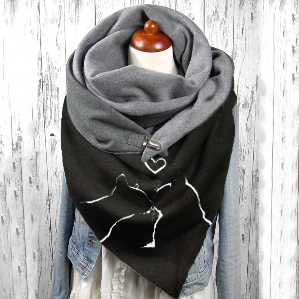 Женская серия Шарф с принтом Модный многоцелевой шарф-шаль