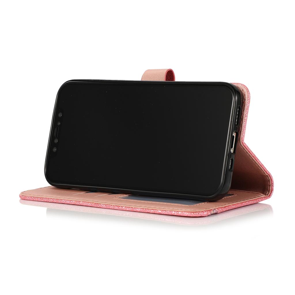 Блестящий Глиттерный Кожаный Чехол-Книжка Для Телефона iPhone 15 14 13 12 11 Pro Max XR XS X SE 2020 7 8 Plus Кошелек Мобильный Чехол Подставка Capa